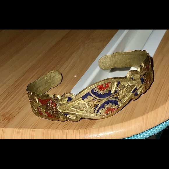 Vintage Jewelry - Vintage Boho Gold Toned Cuff Bracelet